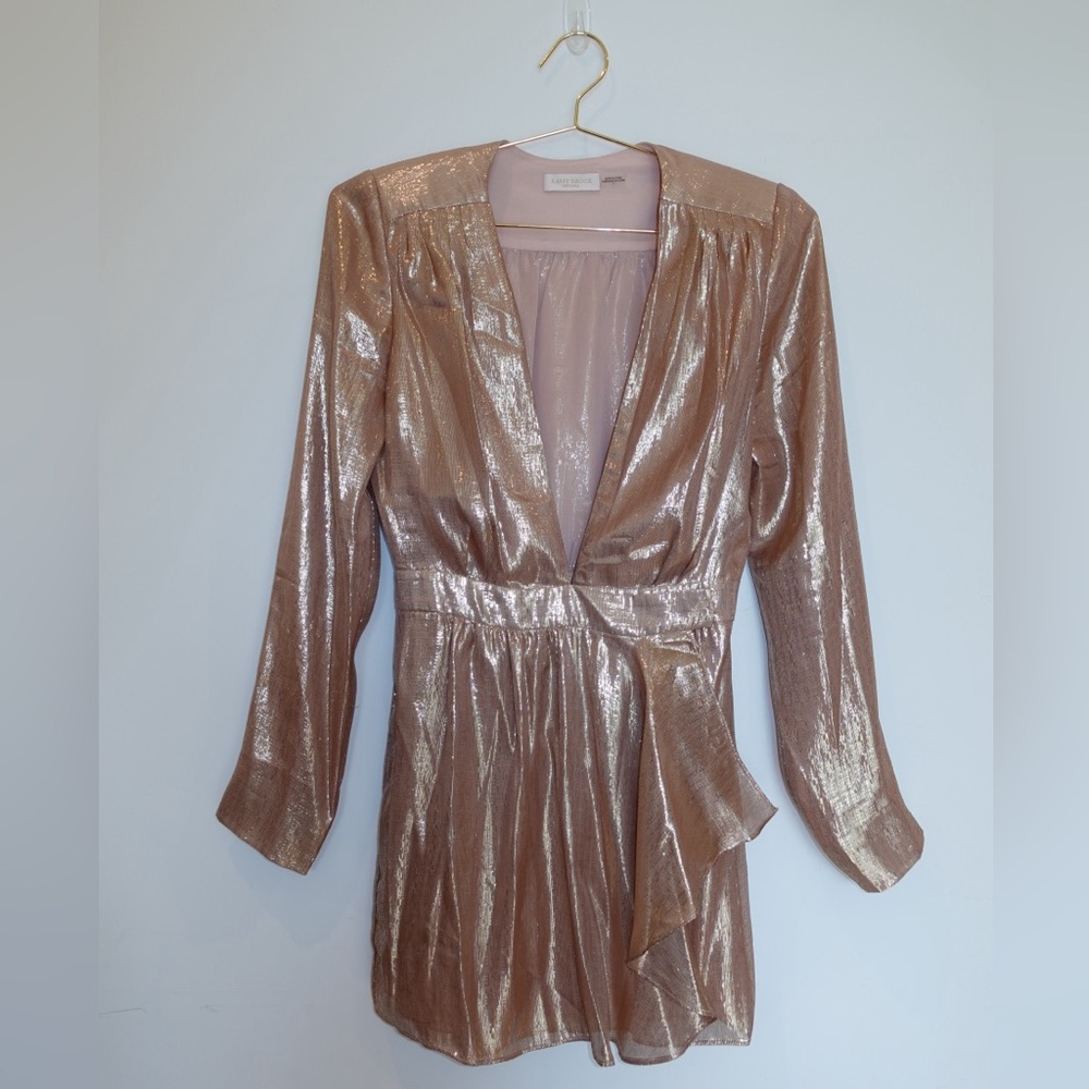 Ramy Brook Gold Long Sleeve Dress